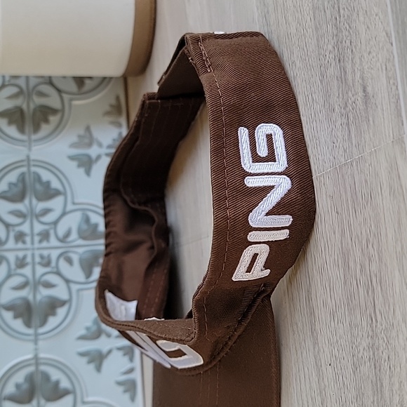 NWOT Ping Cadet Womens Adjustable Strapback Moisture Wicking Golf Visor Brown - Picture 6 of 12